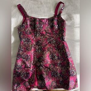 Purple Floral Mini Dress